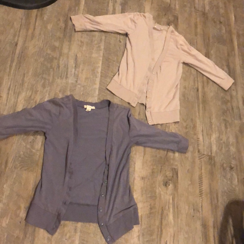 Two Derek Heart Cardigans